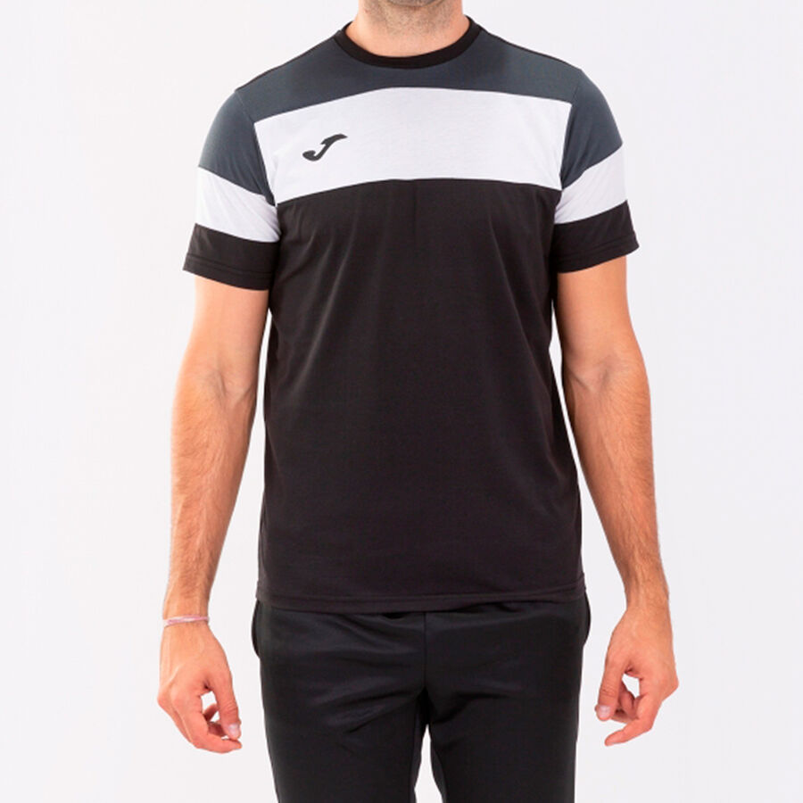 TSHIRT JOMA Coton Crew IV NOIR GRIS