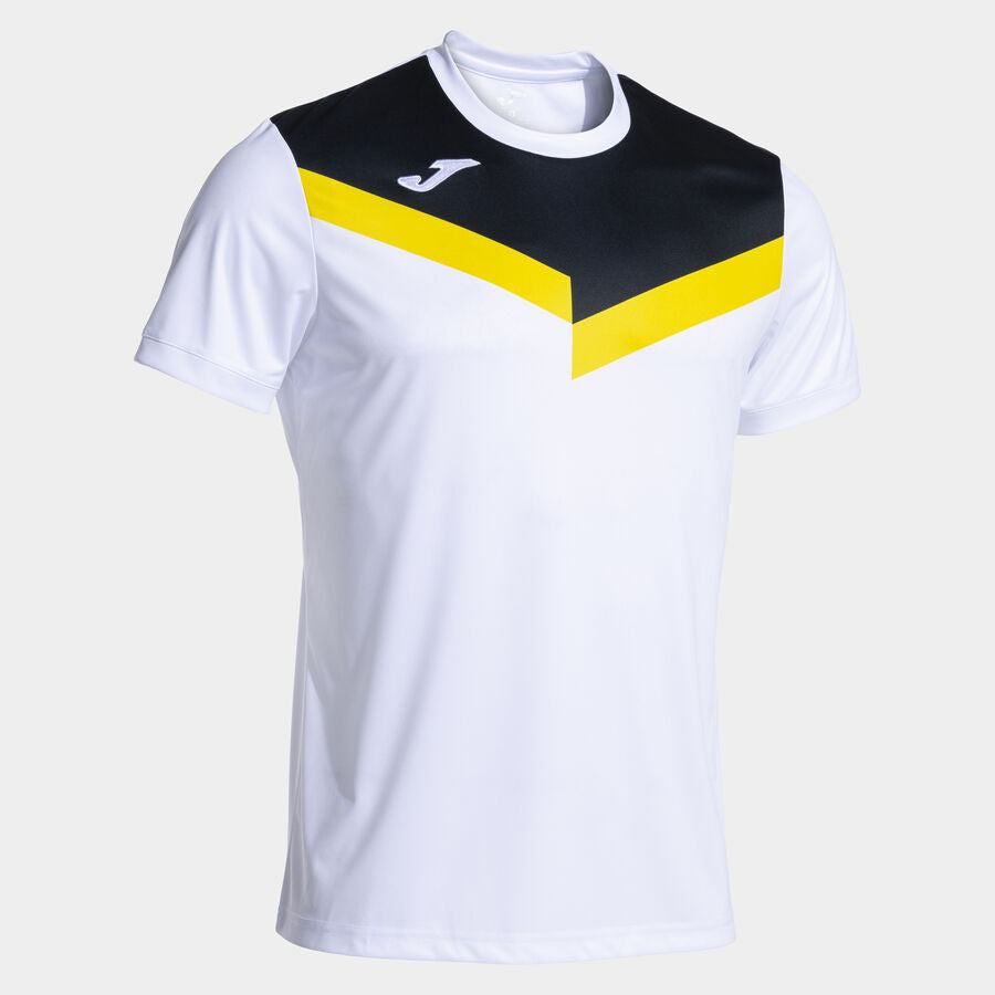 TSHIRT JOMA COURT MAN BLANC/JAUNE/NOIR
