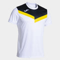 TSHIRT JOMA COURT MAN BLANC/JAUNE/NOIR