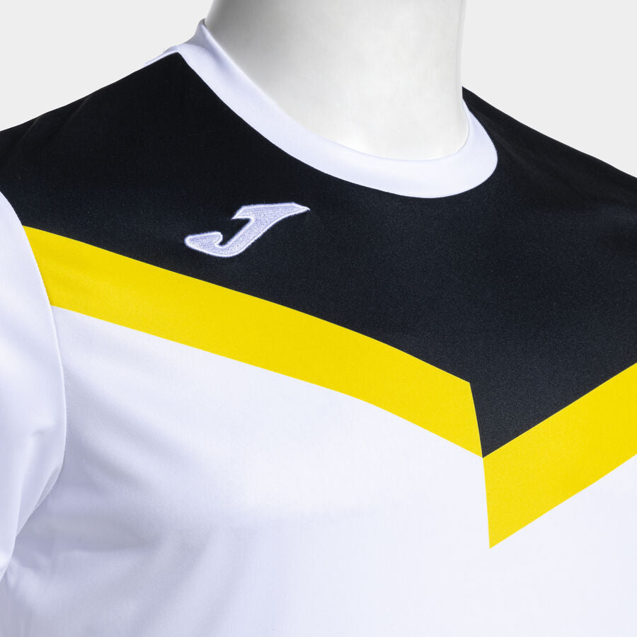 TSHIRT JOMA COURT MAN BLANC/JAUNE/NOIR