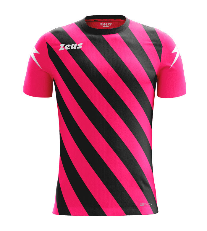 TSHIRT ZEUS ZIP FUSCIA/NOIR