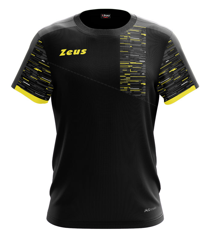 TSHIRT ZEUS COTON GLITCH MEN NOIR/JAUNE