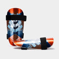 PROTEGE-TIBIAS DEFENSE CORAIL FLUO BLEU