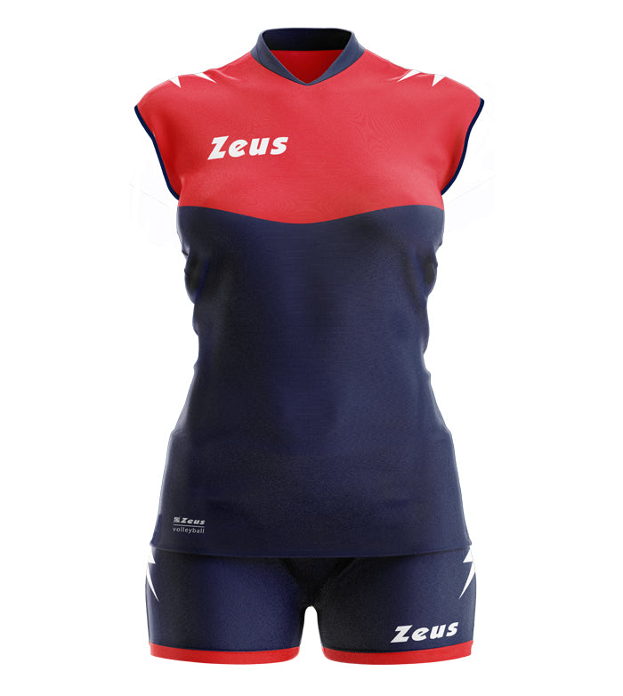 ENSEMBLE VOLLEYBALL ZEUS SARA FEMME BLEU MARINE/ROUGE