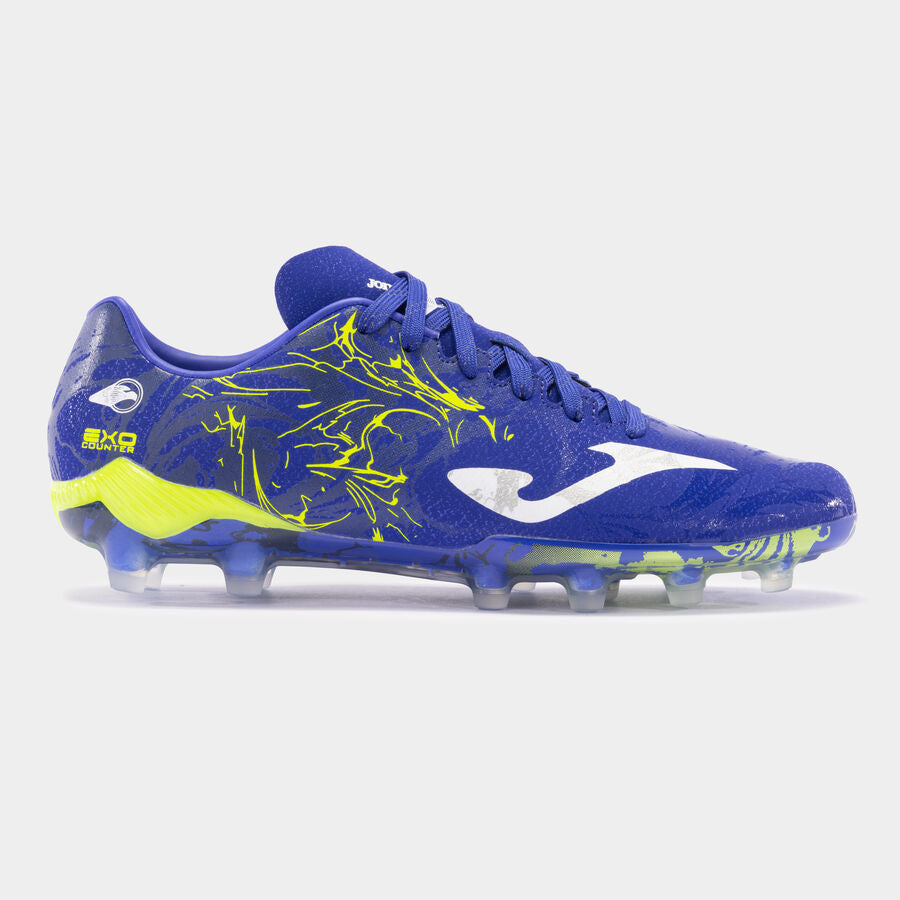 Chaussures football JOMA Supercopa FG Bleu Jaune Fluo
