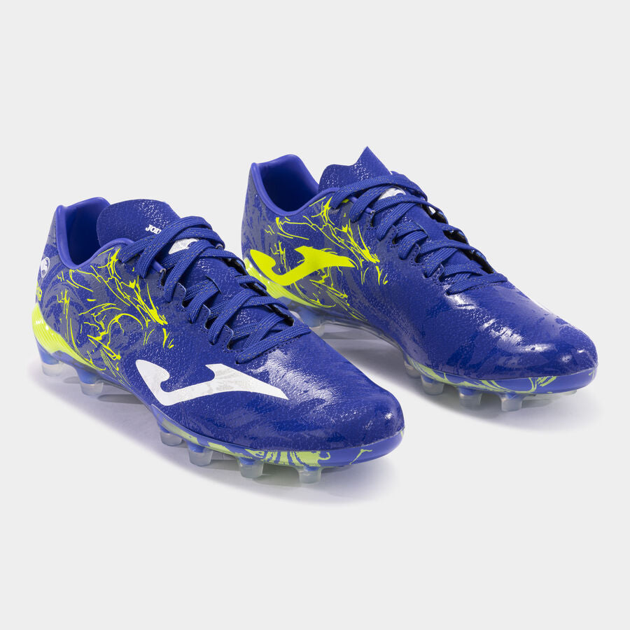 Chaussures football JOMA Supercopa FG Bleu Jaune Fluo