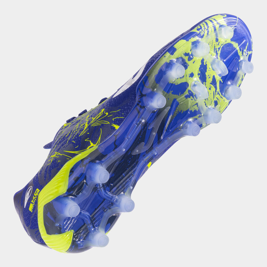 Chaussures football JOMA Supercopa FG Bleu Jaune Fluo