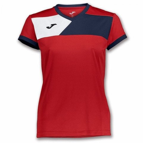 TSHIRT JOMA CREW II FEMME ROUGE/BLEU MARINE