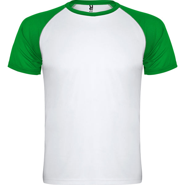 TSHIRT TECHNIQUE ROLY Blanc/vert